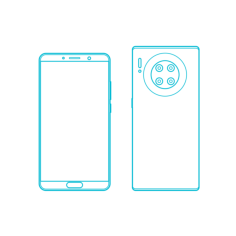 Digital Huawei Phones Digital Sketch Svg Design, Free Vectors File